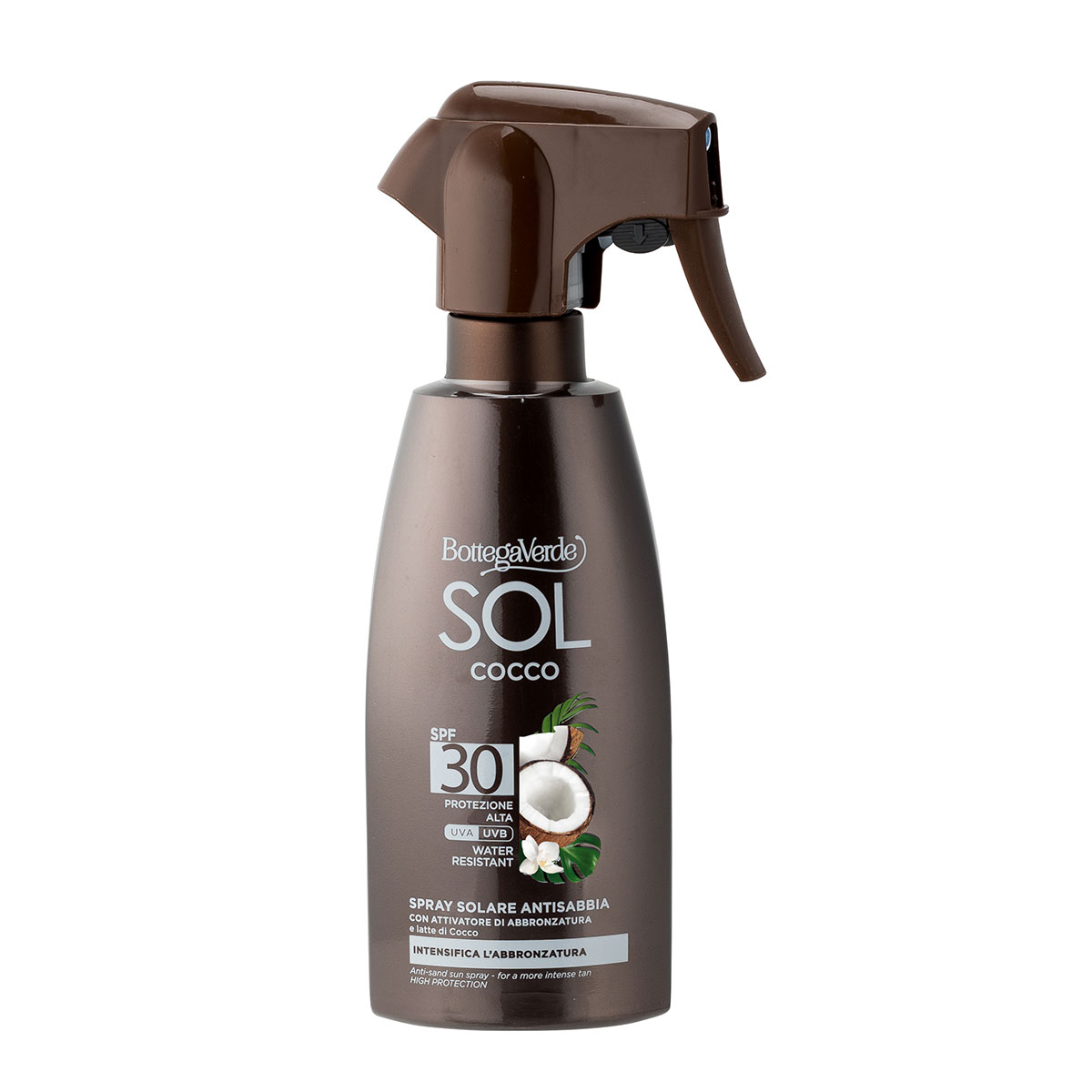 Spray de corp, protejeaza si ajuta la intensificarea bronzului, cu lapte de nuca de cocos, SPF 30