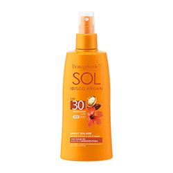 Spray protectie solara cu ulei de Hibiscus si cu ulei de Argan, SPF 30 - Sol Ibisco Argan, 200 ML