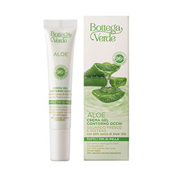 Crema gel pentru ochi, cu extract de aloe vera si 96% ingrediente naturale - Aloe, 15 ML