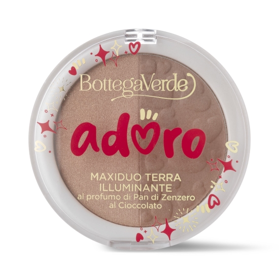 Pudra dubla bronzanta, cu turta dulce si ciocolata, nuante naturale - Adoro, 10 G