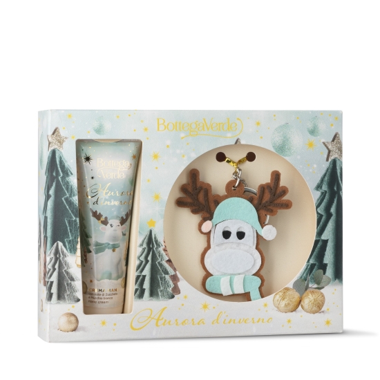 Set cadou Craciun, crema de maini si breloc - Aurora D'inverno, 30 ML