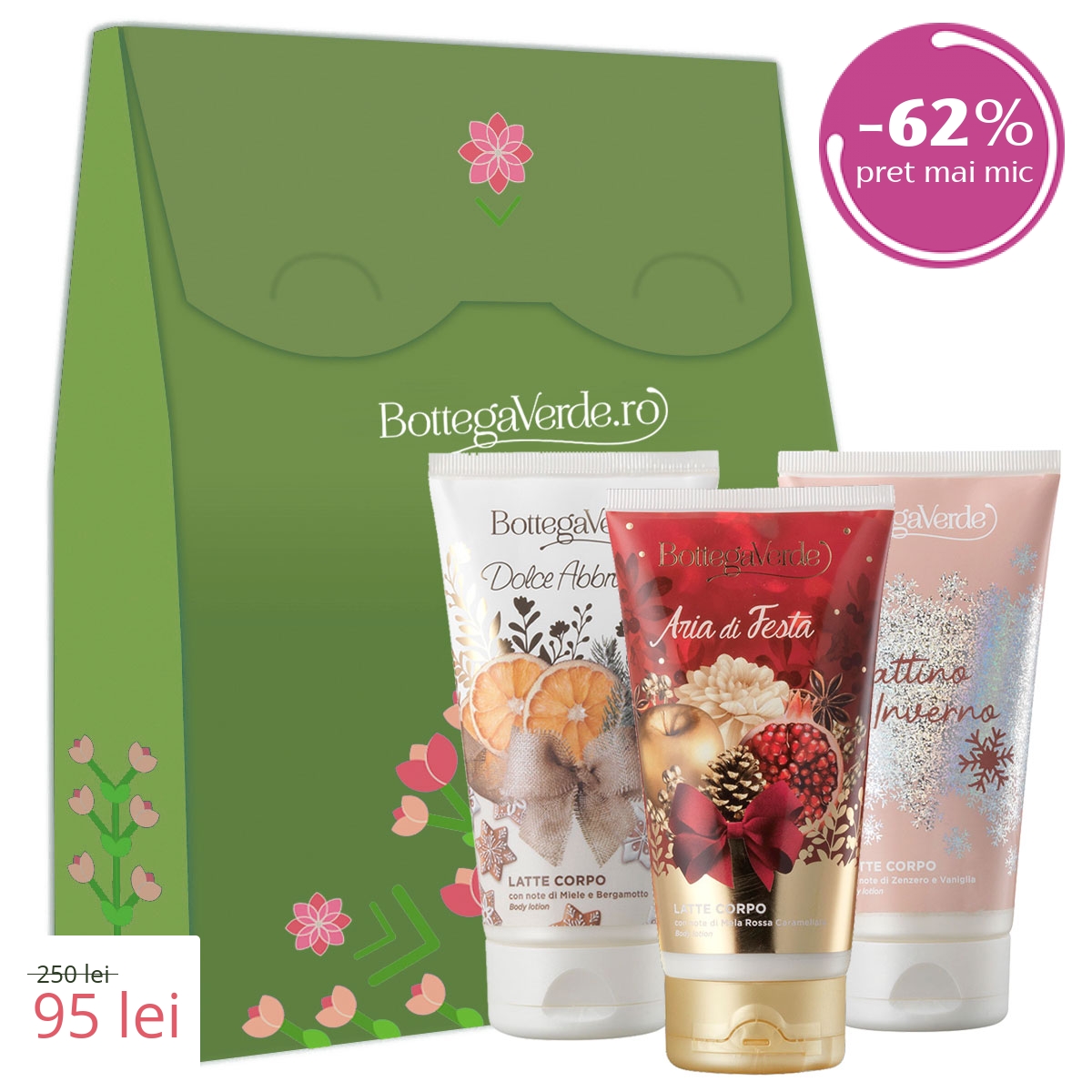 Set cadou femei pentru ingrijirea delicata a corpului, 150 ML + 150 ML + 100 ML, 150 ML + 150 ML + 100 ML