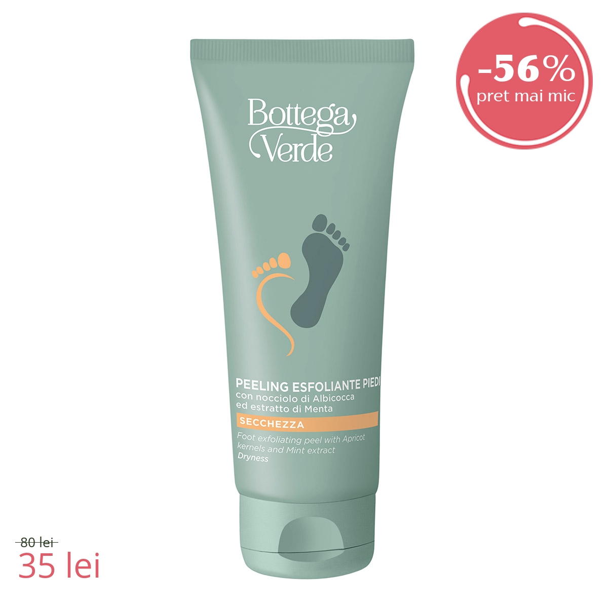 Peeling pentru picioare, cu efect de exfoliere, cu samburi de caise - Speciale Piedi, 100 ML - Speciale Piedi, 100 ML