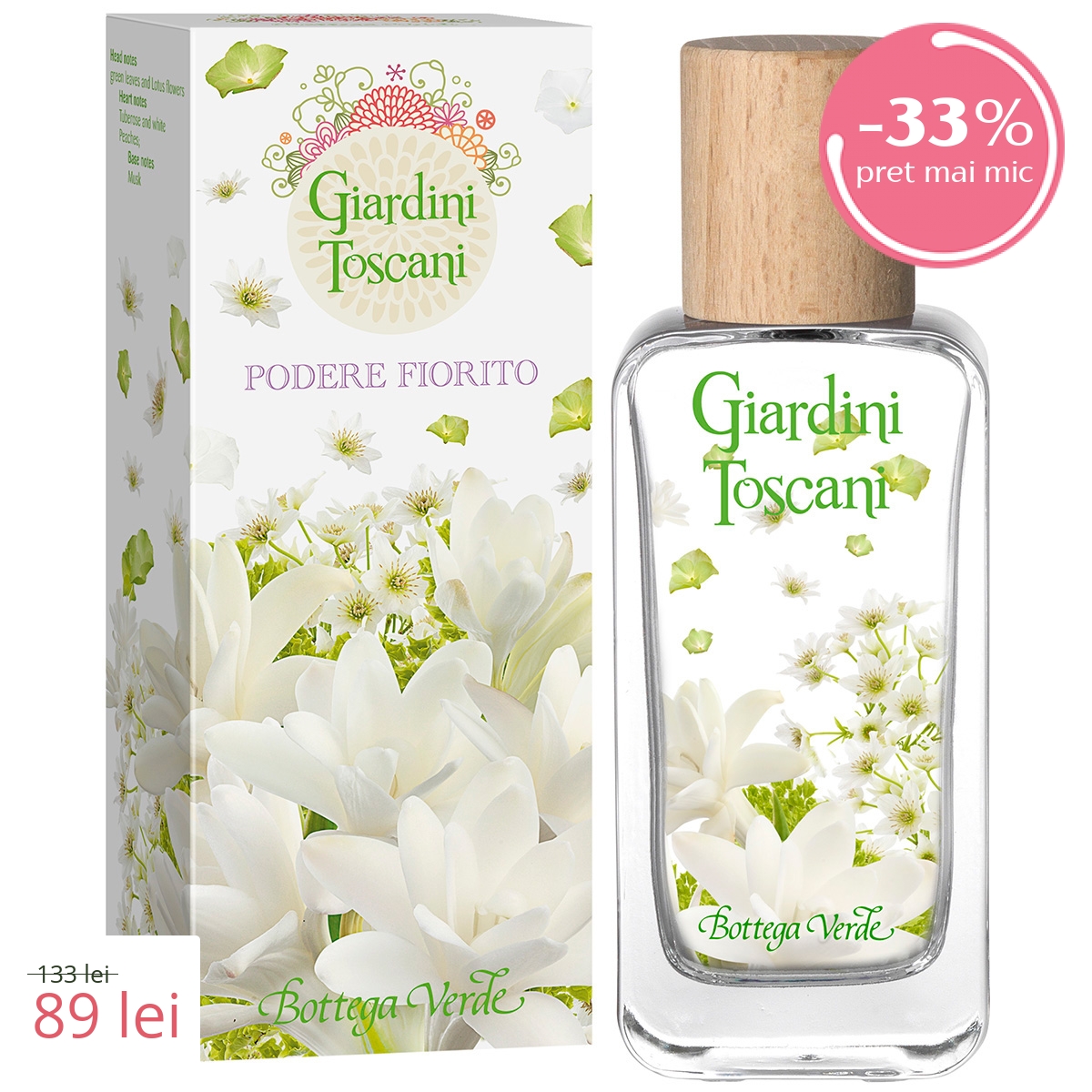 Apa de toaleta Podere Fiorito - Giardini Toscani, 50 ML - Giardini Toscani, 50 ML